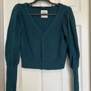 Abercrombie & Fitch Women's Deep Teal Cardigan